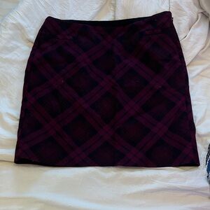 White House Black Market Purple Mini Pencil Skirt